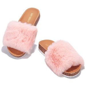 Cape Robbin Mayfair Furry Faux Fur Slides Slippers